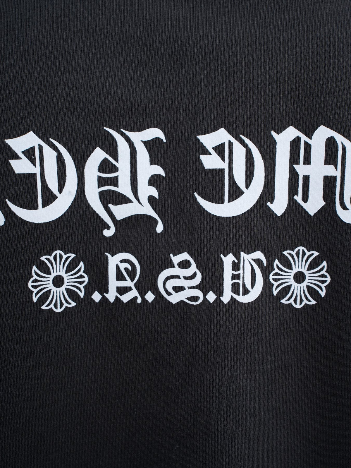 Chrome Hearts Horseshoe Gothic Graphic T-Shirt — detail